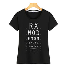 Load image into Gallery viewer, Tops T Shirt Women crossfit eyechart Funny Harajuku Cotton Female Tshirt
