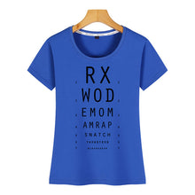 Load image into Gallery viewer, Tops T Shirt Women crossfit eyechart Funny Harajuku Cotton Female Tshirt

