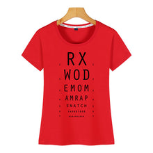 Load image into Gallery viewer, Tops T Shirt Women crossfit eyechart Funny Harajuku Cotton Female Tshirt

