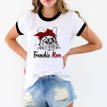 Load image into Gallery viewer, Vintage French bulldog mom print white t shirt women dog lover tee shirt femme summer top female t-shirt camisetas mujer tshirts
