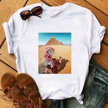 Load image into Gallery viewer, Cute Cat T Shirt Women Casual Funny Print Tshirt Harajuku Kawaii Fashion T-shirt Summer Short Sleeve Top Tees Female Plus Size
