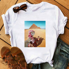 Load image into Gallery viewer, Cute Cat T Shirt Women Casual Funny Print Tshirt Harajuku Kawaii Fashion T-shirt Summer Short Sleeve Top Tees Female Plus Size
