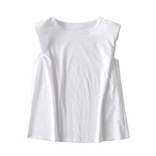 Load image into Gallery viewer, Woman shoulder pads sleeveless Summer Tee Top Tshirt
