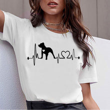 Load image into Gallery viewer, Women's Dachshund Pug Teckel Funny T Shirt Girl Harajuku Cute Dog T-shirt Tshirt print  Animal Graphic
