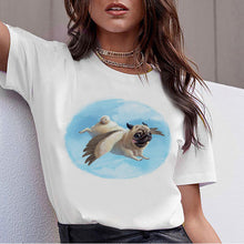 Load image into Gallery viewer, Women's Dachshund Pug Teckel Funny T Shirt Girl Harajuku Cute Dog T-shirt Tshirt print  Animal Graphic
